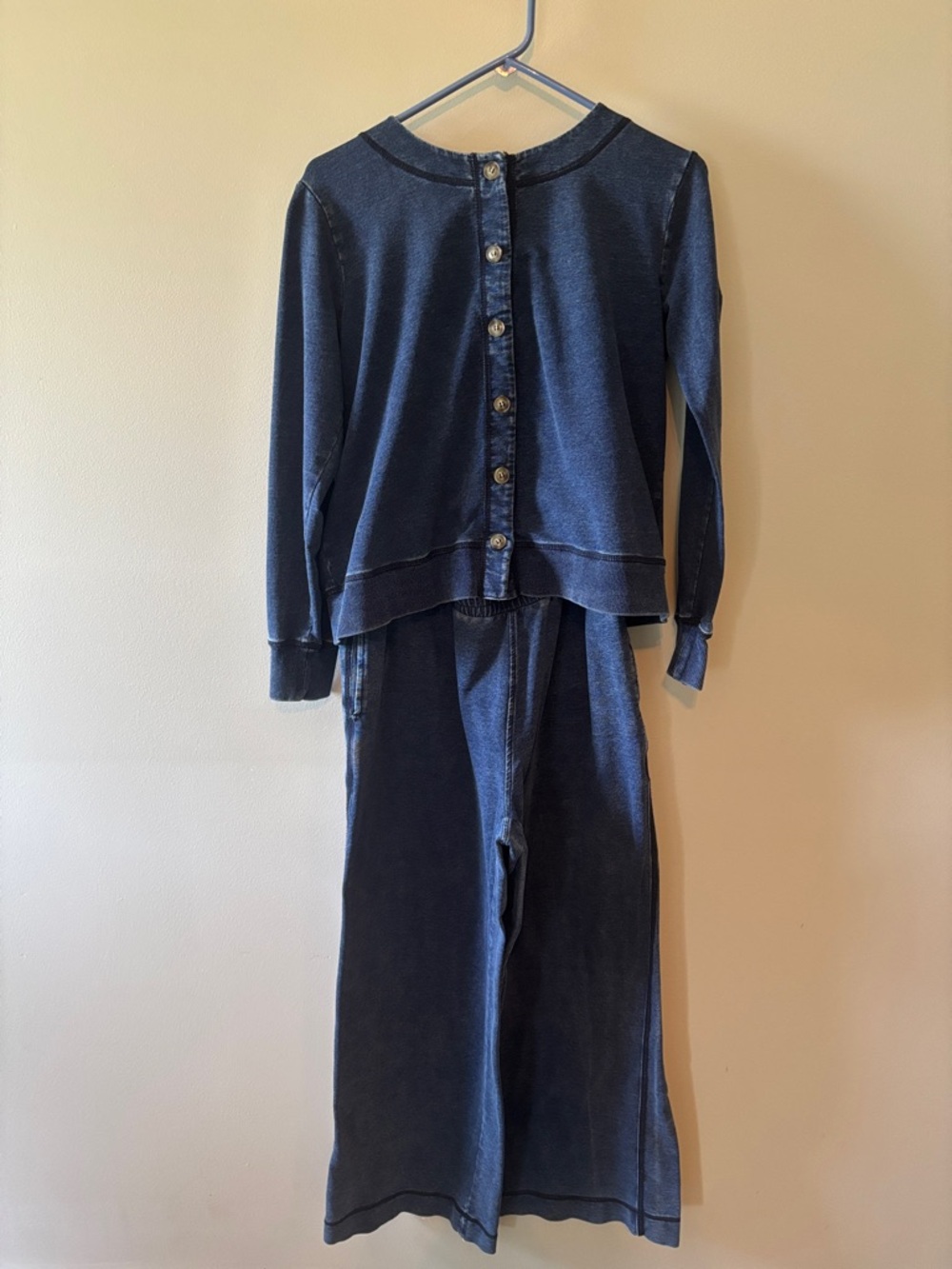 Jane and Delancey Navy Two-Piece Jumpsuit Set